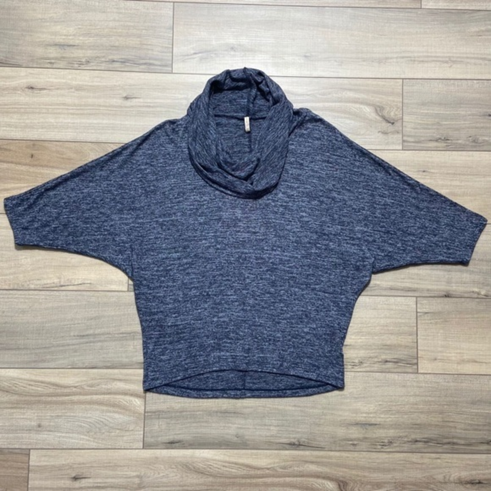 Olivia Moon Women's Cowl Neck Dolman Sleeve‎ Pullover Top Size M Heathered Gray